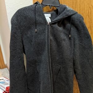 Covington Dark Gray Hooded Coat